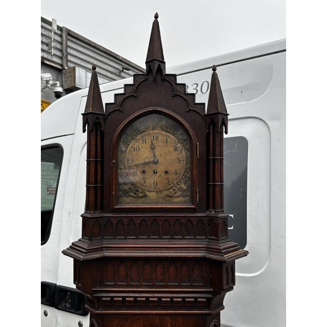 Gothic Fusee Bracket Clock on Pedestal For Sale - Image 9 of 18