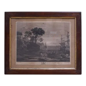 The Landing of Aeneas in Italy Framed Lithograph