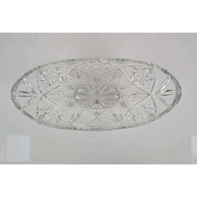 Glass Mid-Century Crystal Glass Bowl, 1960s For Sale - Image 7 of 10