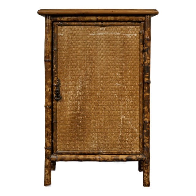 Late 19th Century Victorian Tortoiseshell Bamboo Cabinet For Sale
