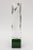 Vintage Pebbled Textured Transparent Lucite Sculpture on Green Lucite Base, 1980's For Sale - Image 10 of 12