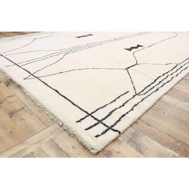Large Neutral Moroccan Area Rug - 10'03 X 13'10 For Sale In Dallas - Image 6 of 9
