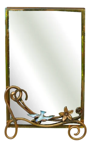 Art Nouveau Möwel Picture Frame in Brass and Enamel from D.R.G.M, Germany, 1890s