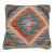 Arteverk Handwoven Afghan Kilim Pillow — Green & Purple Diamonds For Sale