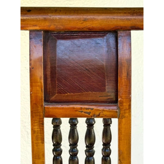 Side Chair : Mid 19th Century Antique Chinese Elm Wood Vintage Chinese Side Chair- With a Warm Golden Glow! For Sale - Image 12 of 12