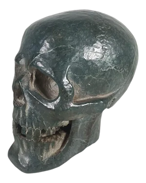 Vintage Mid 20th Century Hand Carved Marble Skull