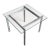 Vintage Modernist Chrome and Clear Glass Square Side Table For Sale