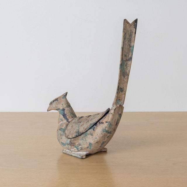 Late 19th Century Large Japanese Sculptural Bronze Bird For Sale In Los Angeles - Image 6 of 10