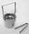 Vintage Postmodern Inox and Glass Ice Bucket For Sale - Image 4 of 10