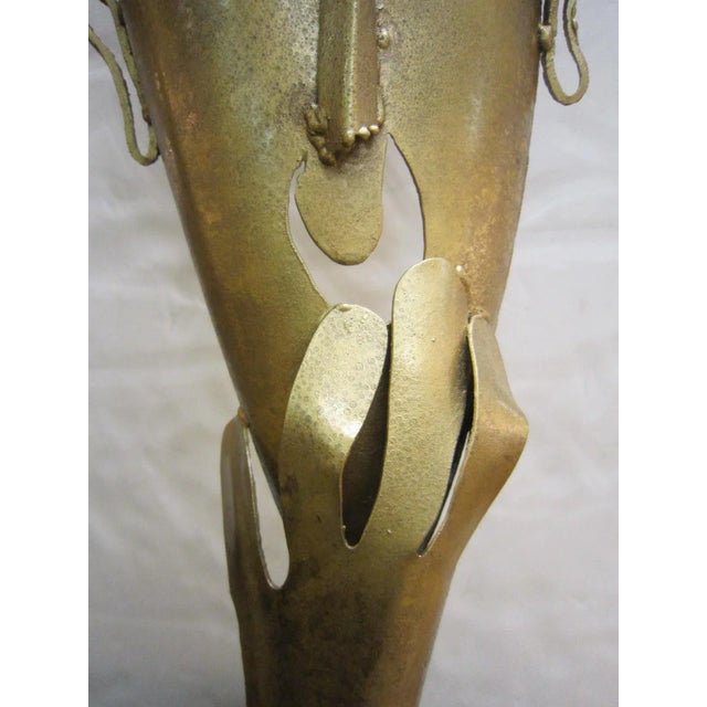 1980s Large Handmade Steel Sculpture "Speak No Evil" For Sale - Image 5 of 13