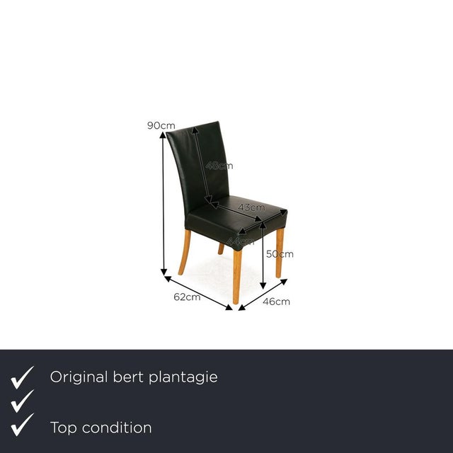 Bert Plantagie's chair is covered in black genuine leather and stands on brown wooden feet. It is characterized by its...