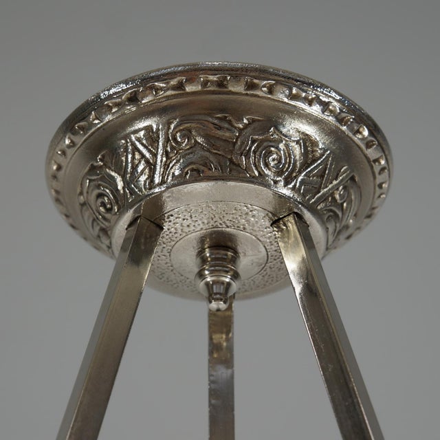 French Art Deco Pendant Light by Francis Hubens & Degue 1930 France For Sale - Image 6 of 8