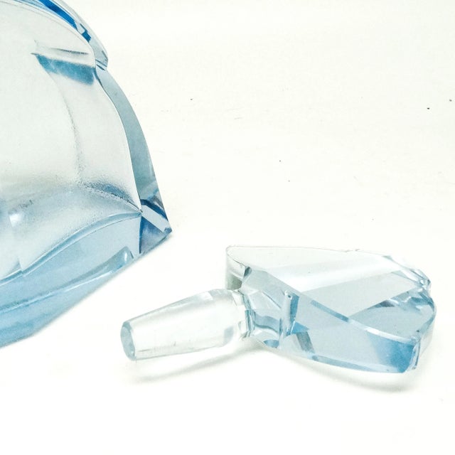 Blue Art Deco Carafe from Moser, Czechoslovakia, 1930s For Sale - Image 8 of 13