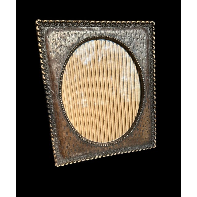 Late 20th Century Late 20th Century African Safari Style Oval Tabletop Picture Frame For Sale - Image 5 of 12