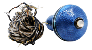 Silver Bell with Guilloche and Blue Enamel in the style of Fabergé, 19th Century - 20th Century