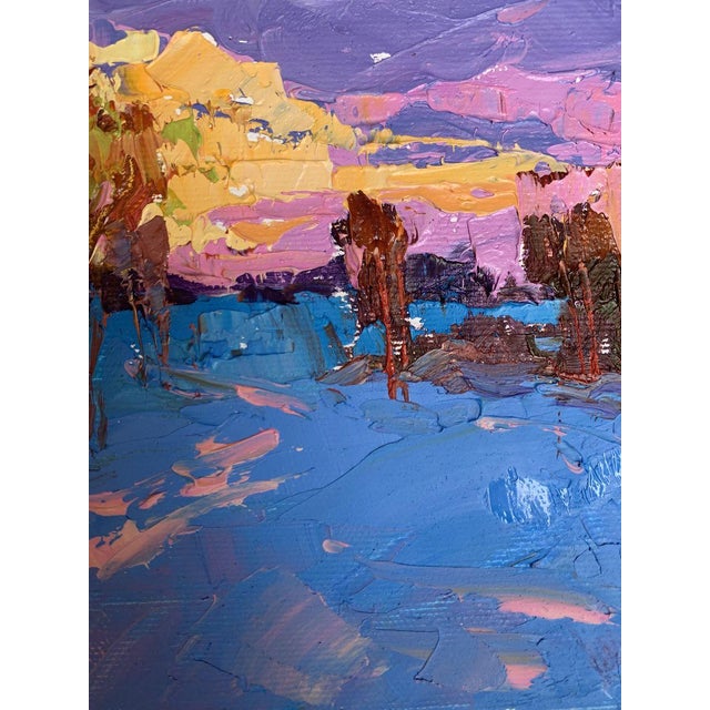 Oil Painting in the Evening in the Cold Oksana Ivanyuk For Sale - Image 10 of 12