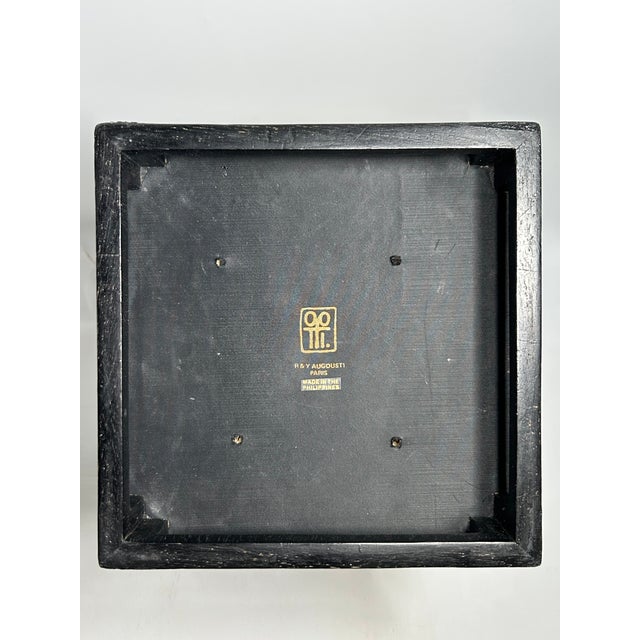 Animal Skin 1990s Vintage R. & Y. Augousti Integrated Metal & Tessellated Shagreen Leaf Waste Bin - 1 Piece For Sale - Image 7 of 7