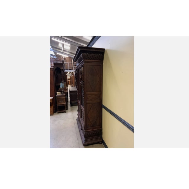 Late 19th Century Antique Neo-Renaissance Bookcase, 1870 For Sale - Image 5 of 14