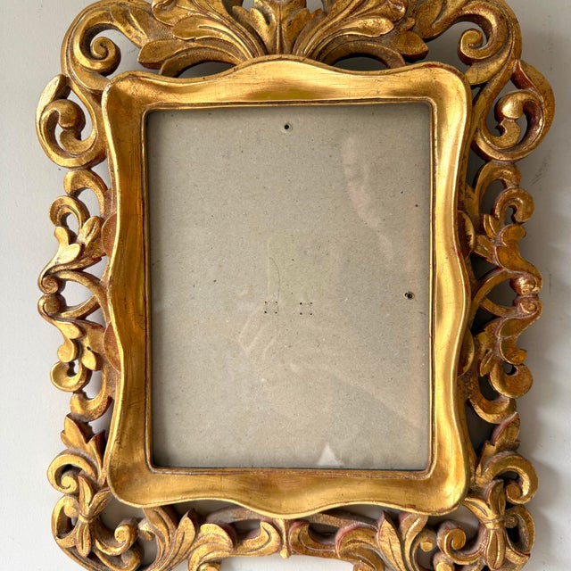 Hollywood Regency Gilt Faux Bois Picture Frame For Sale - Image 3 of 7