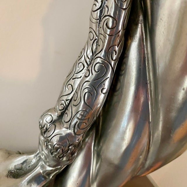 Piero Figura Pewter Wine Chiller Vase Centerpiece for Neiman Marcus For Sale - Image 14 of 15