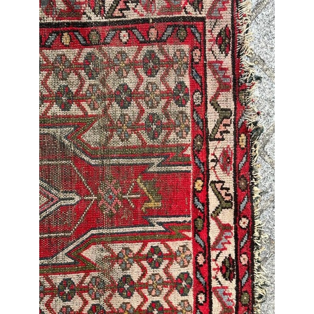 Vintage Rustic Distressed Mazlaghan Rug, 1950s For Sale - Image 10 of 16