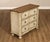 Painted Country Style Three Drawer Chest Featuring A Rectangular Top With Natural Wood Finish Over A Distressed Painted...