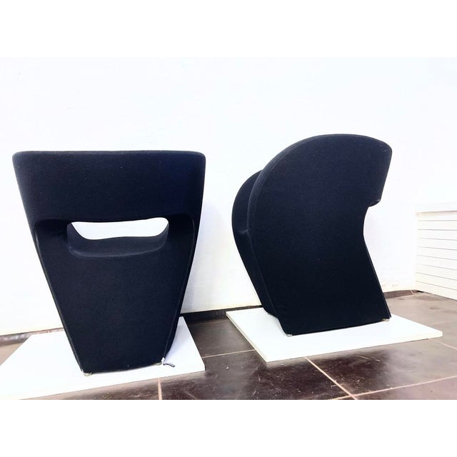 Metal Victoria & Albert Armchairs in Black by Ron Arad for Moroso, 2000s, Set of 2 For Sale - Image 7 of 18