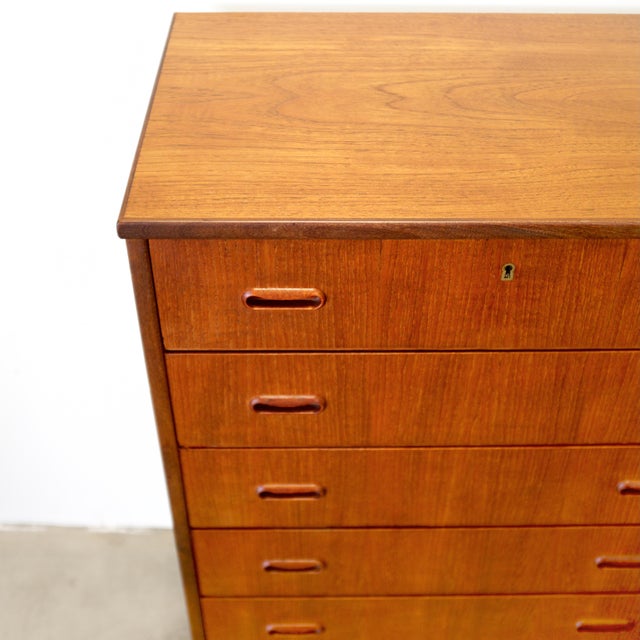 Brown Danish Teak 6 Drawer Dresser For Sale - Image 8 of 11