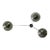Trio Polished Chrome Smoky Bubbles Glass Flush Mount by Fabio Ltd For Sale