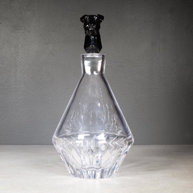 Glass Waterford Crystal Irish Dog Madra Decanter For Sale - Image 7 of 9