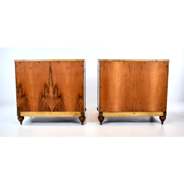 Mid Century French Regency Walnut Nightstands by John Widdicomb, 1960s For Sale In Philadelphia - Image 6 of 17