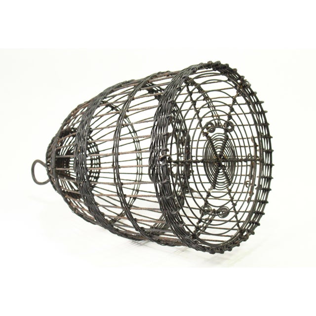 19th C. Victorian Round Beehive Shaped Wire Bird Cage For Sale - Image 13 of 14