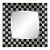 Black and Silver Checkerboard Design Beveled Glass Square Mirror For Sale