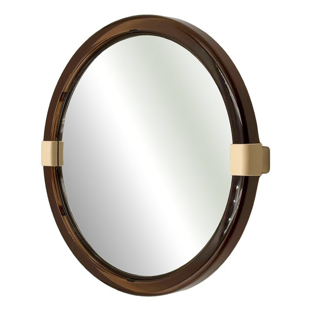 French Space Age Pivoting Wall Mirror in Molded Plastic from Allibert, 1970s For Sale