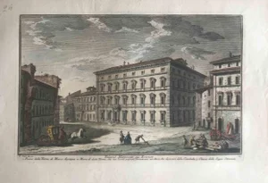 Giuseppe Vasi, Palazzo Marescotti, Original Etching, Late 18th Century
