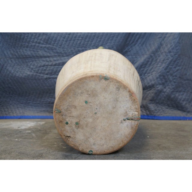 Antique French Glazed Terracotta Olive Jug Floor Vase Amphora Urn Vessel For Sale - Image 10 of 12