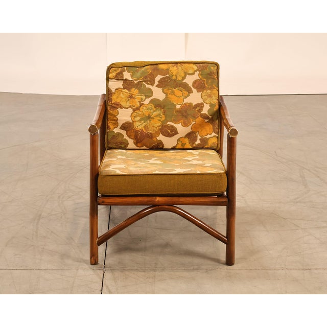 Vogue Coastal Vintage Rattan Bamboo Armchair For Sale - Image 15 of 18