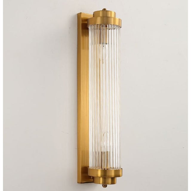 brass hotel wall lights and crystal straws, in perfect working order. European Plug (up to 250V).The wiring of this item...