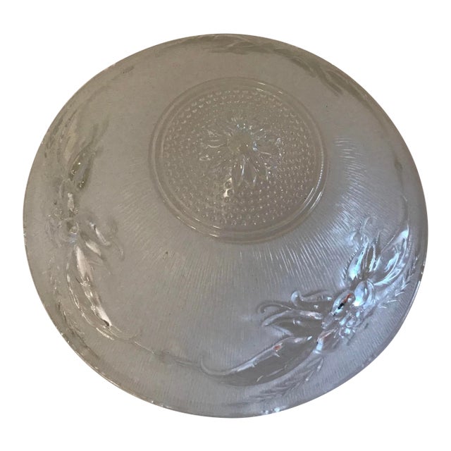 Vintage Frosted Glass Light Fixture Cover For Sale