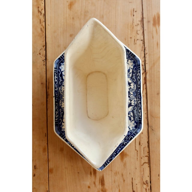 Antique Ironstone Gravy Boat from Longchamp, 1890s For Sale - Image 9 of 10