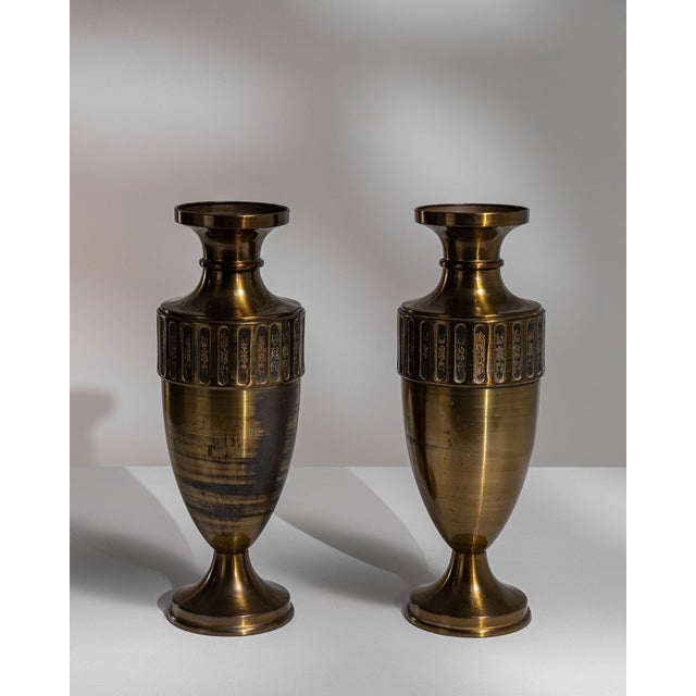 Early 20th Century France Brass Vase For Sale - Image 9 of 15