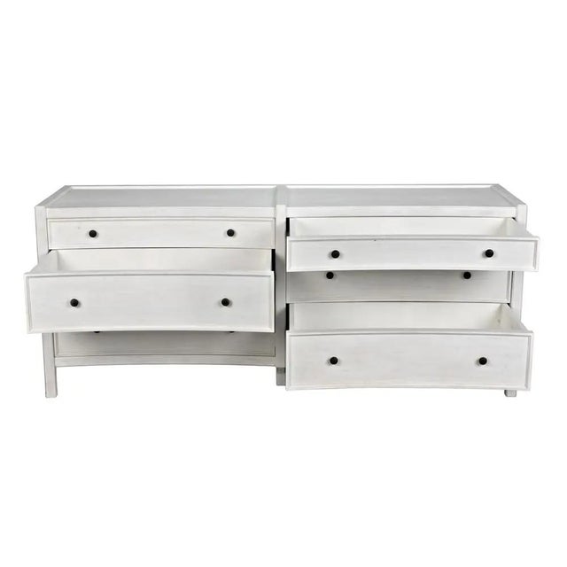 Wood NOIR Hampton 6 Drawer Dresser, White Wash For Sale - Image 7 of 11