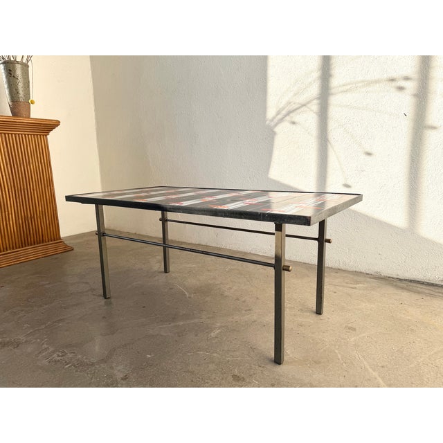 Glazed Ceramic Coffee Table by Robert & Jean Cloutier ZG2, 1970s For Sale - Image 11 of 18