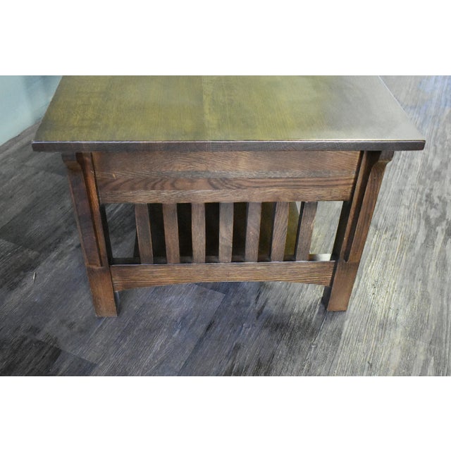 Crafters and Weavers Mission Crofter Style 1 Drawer Coffee Table - Walnut Stain For Sale - Image 4 of 7