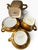 Late 20th Century Late 20th Century Wheeling Decorating Co. 22k Gold Doves, Roses & Daisies 4-Piece Tea & Coffee Service - Set of 4 For Sale - Image 5 of 7