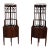 Pair of 4 Tier 4 Drawer Mahogany Corner Cabinets For Sale