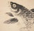 Wood "Carp Leaping", Early Showa Era Japanese Monochrome Scroll Painting For Sale - Image 7 of 15
