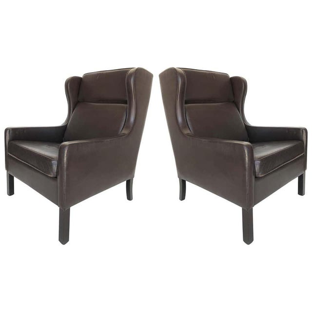 modern leather wing chairs