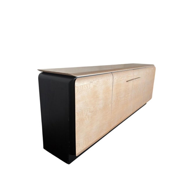 Contemporary Contemporary Bleached Oak Credenza For Sale - Image 3 of 9