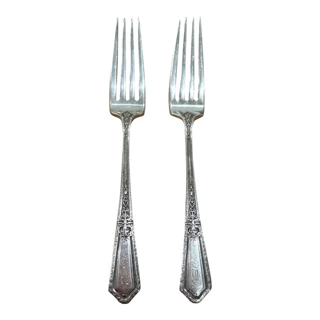 Set of 2 D’Orleans Pattern Fork by Towle Silver - Sterling Pattern Began in 1923 For Sale
